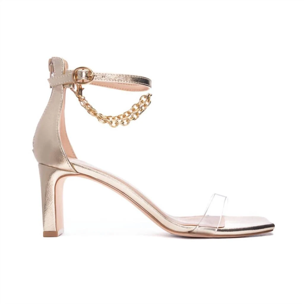 商品Chinese Laundry|Yara Dress Sandal In Light Gold,价格¥483,第1张图片