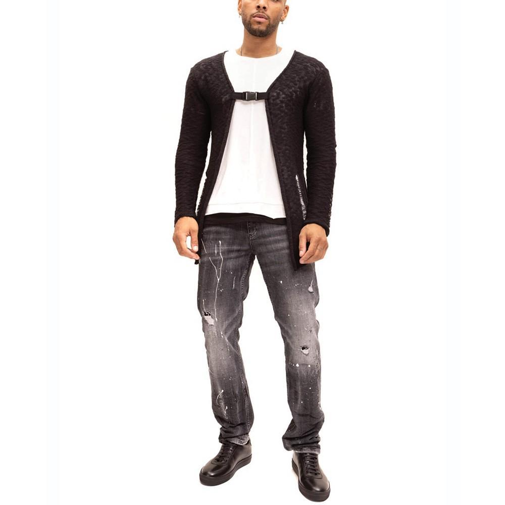 商品RON TOMSON|Men's Modern Buckled Long Cardigan Sweater,价格¥1098,第7张图片详细描述