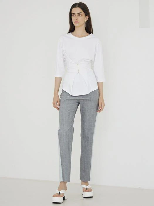 商品EKHON|EKHON Waist Corset Top (Soft White),价格¥491,第5张图片详细描述