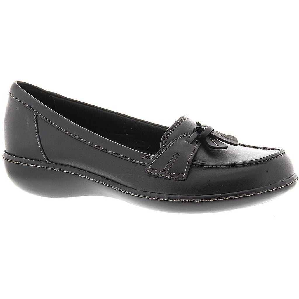 商品Clarks|Clarks Ashland Bubble Women's Leather Tasseled Slip On Casual Loafers,价格¥285-¥323,第3张图片详细描述