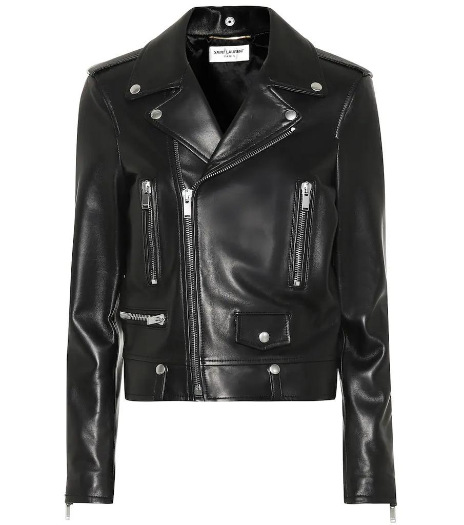 商品Yves Saint Laurent|Leather biker jacket,价格¥30991,第1张图片