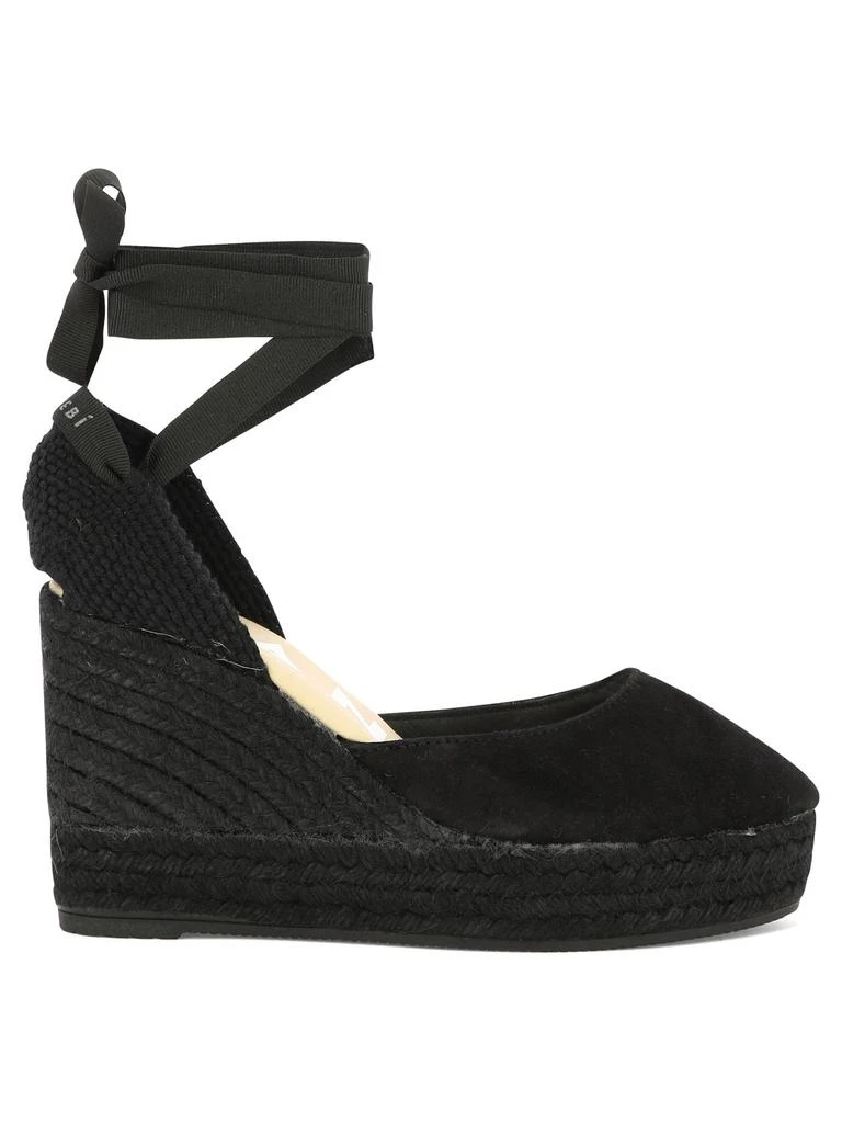 商品MANEBÍ|Hamptons Wedge Espadrilles Black,价格¥592,第1张图片