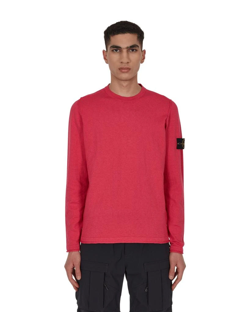 商品Stone Island|Stocking Stitch Cotton-Nylon Crewneck Sweater Pink,价格¥975,第1张图片