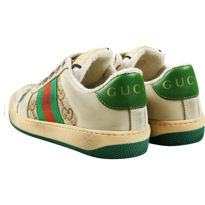 商品Gucci|Beige & Green Logo Trainers,价格¥1410,第3张图片详细描述