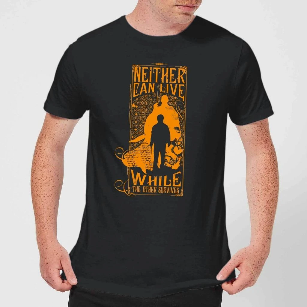 商品Harry Potter|Harry Potter Neither Can Live Men's T-Shirt - Black,价格¥170,第1张图片详细描述