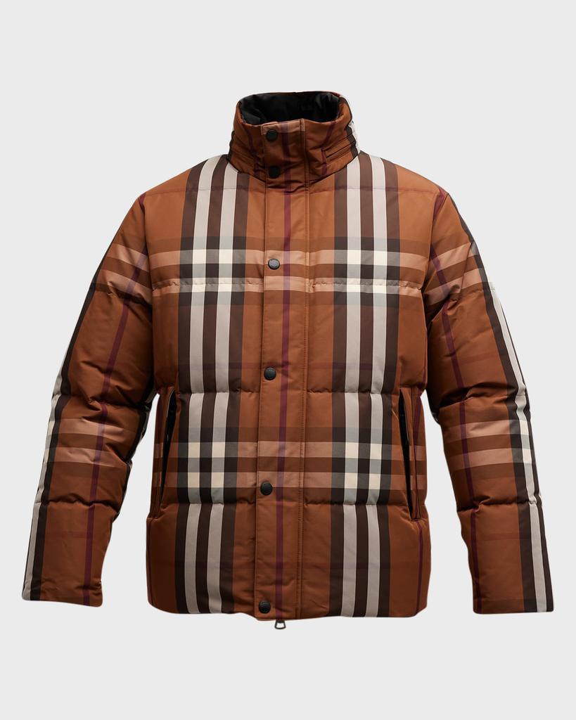 商品Burberry|Men's Digby Check Puffer Jacket,价格¥12898,第4张图片详细描述