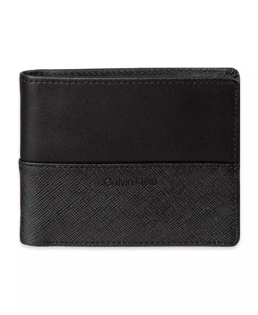 商品Calvin Klein|Men's RFID Overlapping Saffiano Slimfold Wallet,价格¥228,第1张图片