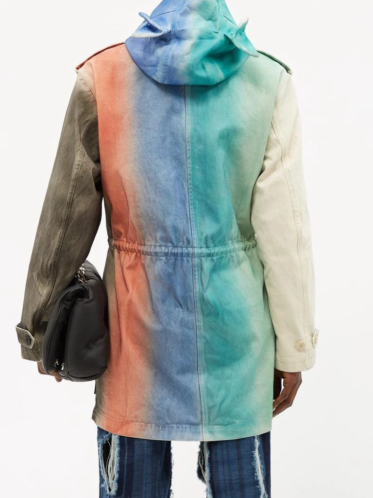 商品Charles Jeffrey Loverboy|Cat-ear hood striped linen-canvas parka,价格¥3010,第5张图片详细描述