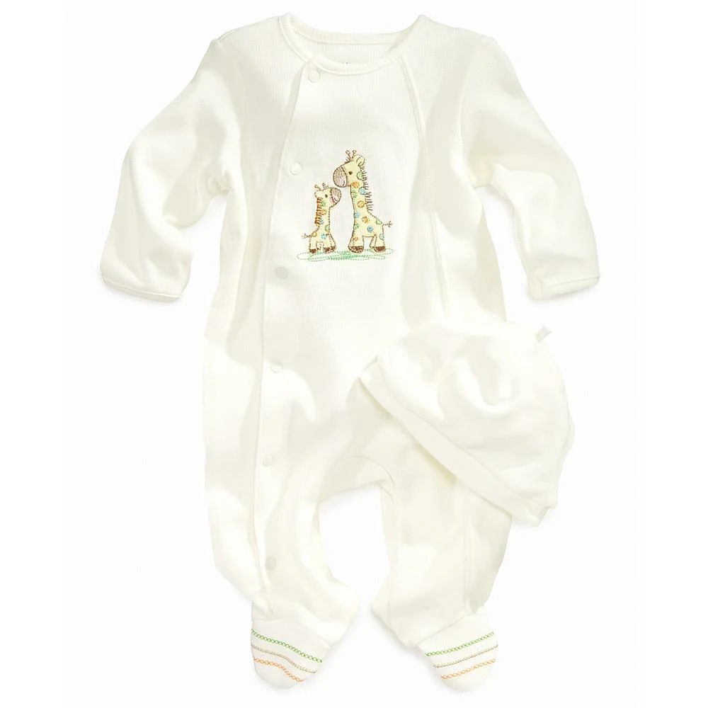 商品Little Me|Baby Boys or Baby Girls Giraffe Coverall with Hat, 2 Piece Set,价格¥99,第1张图片