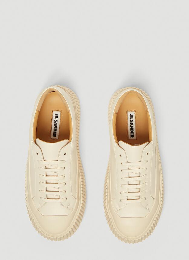 商品Jil Sander|Ribbed-Sole Sneakers in White,价格¥4941,第4张图片详细描述