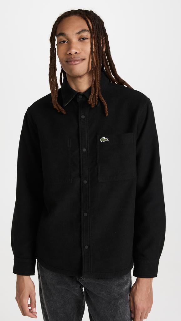 商品Lacoste|Lacoste Reversible Cotton Flannel Overshirt,价格¥1445,第4张图片详细描述