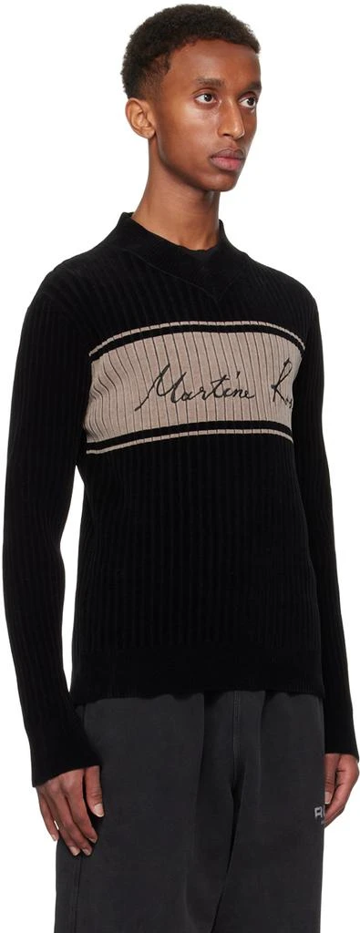 商品Martine Rose|Black Chenille V-Neck Sweater,价格¥4470,第2张图片详细描述