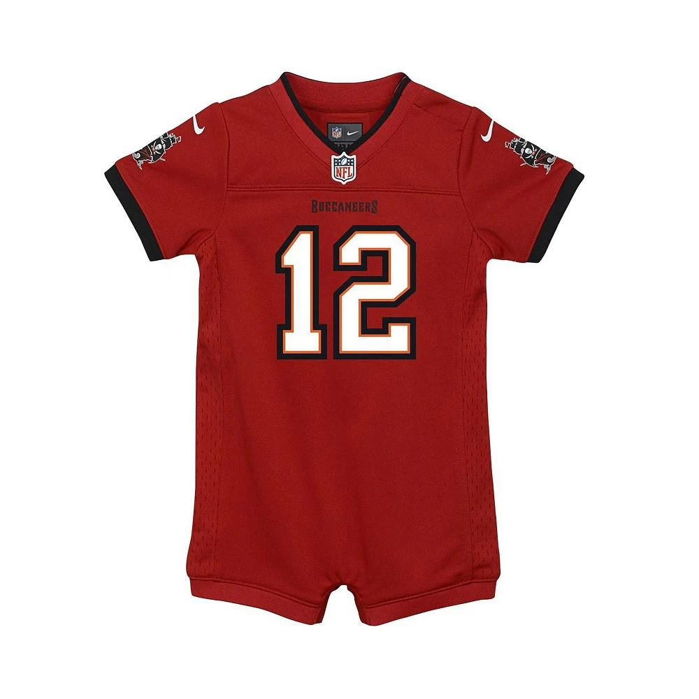 商品NIKE|Boys and Girls Newborn and Infant Tom Brady Red Tampa Bay Buccaneers Game Romper Jersey,价格¥298,第3张图片详细描述