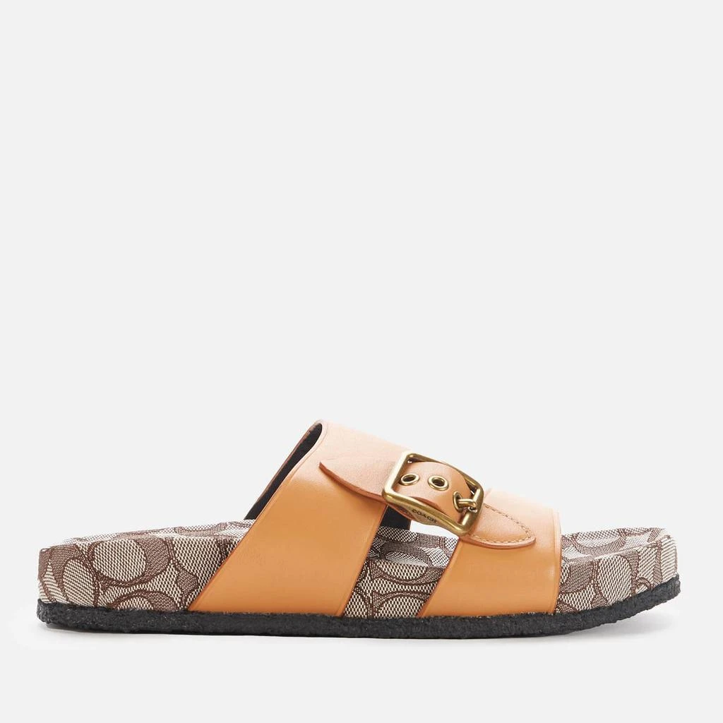 商品Coach|COACH WOMEN'S ADDISON DOUBLE STRAP SANDALS - NATURAL,价格¥740,第1张图片