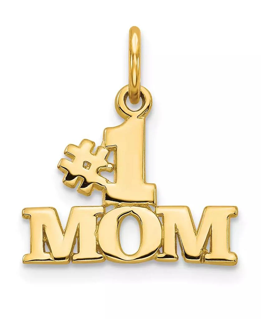 商品Macy's|Number 1 Mom Charm in 14k Yellow Gold,价格¥1347,第1张图片