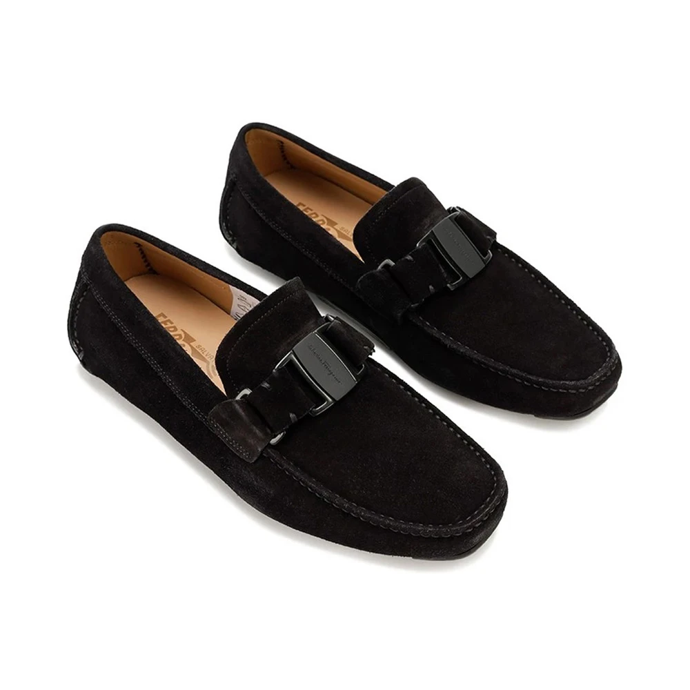 SALVATORE FERRAGAMO 男士黑色乐福鞋 0582692 商品