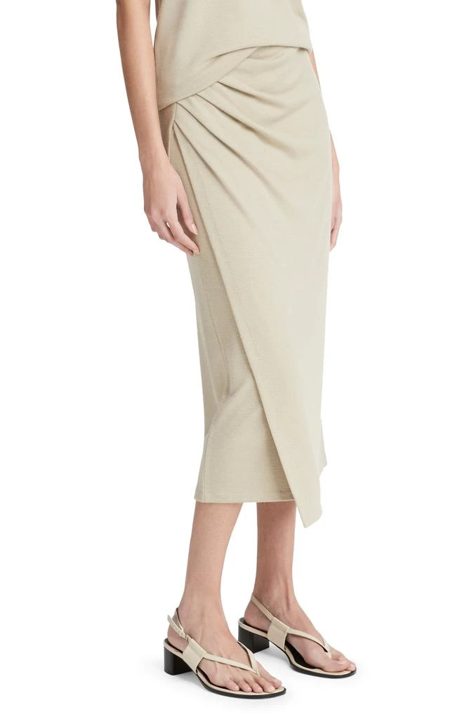 商品Vince|Side Drape Knit Midi Skirt,价格¥231,第3张图片详细描述