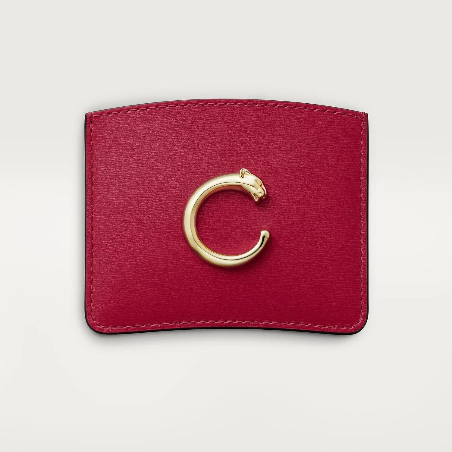 商品Cartier|包邮包税【预售7天发货】 CARTIER 23秋冬 女士 钥匙包 单层卡片夹，PANTHÈRE DE CARTIER卡地亚猎豹系列 红色 小牛皮 L3002037,价格¥3456,第1张图片