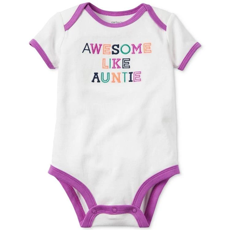 商品Carter's|Awesome Like Auntie Bodysuit, Baby Girls (0-24 months),价格¥29,第2张图片详细描述