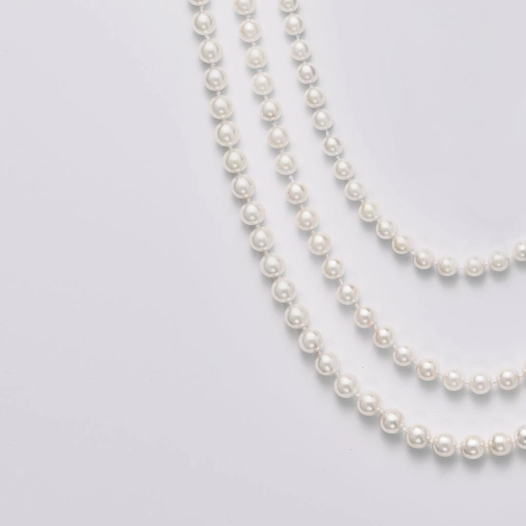 商品Ross-Simons|7-7.5mm Cultured Akoya Pearl Necklace With 18kt White Gold,价格¥6478,第2张图片详细描述