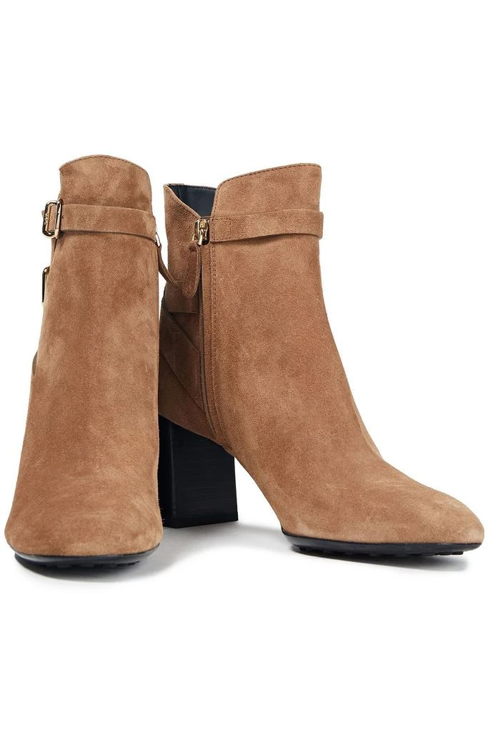 Buckled suede ankle boots 商品