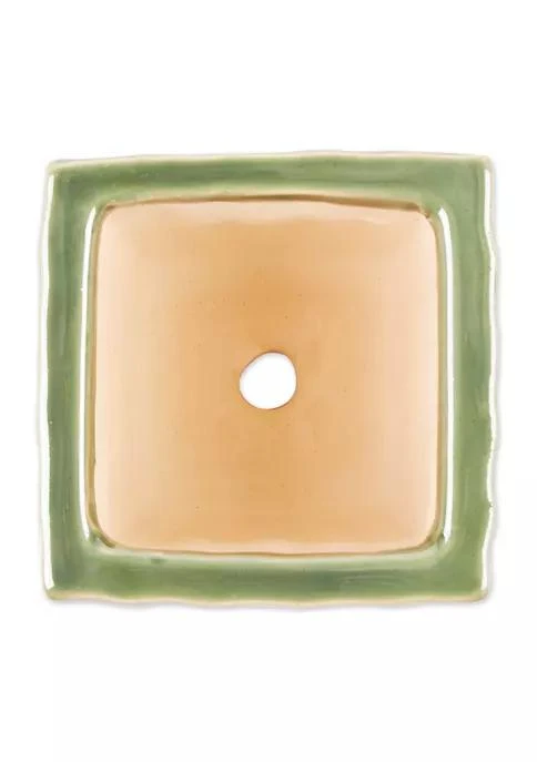 商品Zingz & Thingz|Thingz Green Square Ceramic Small Planter Set Of 3,价格¥450,第3张图片详细描述