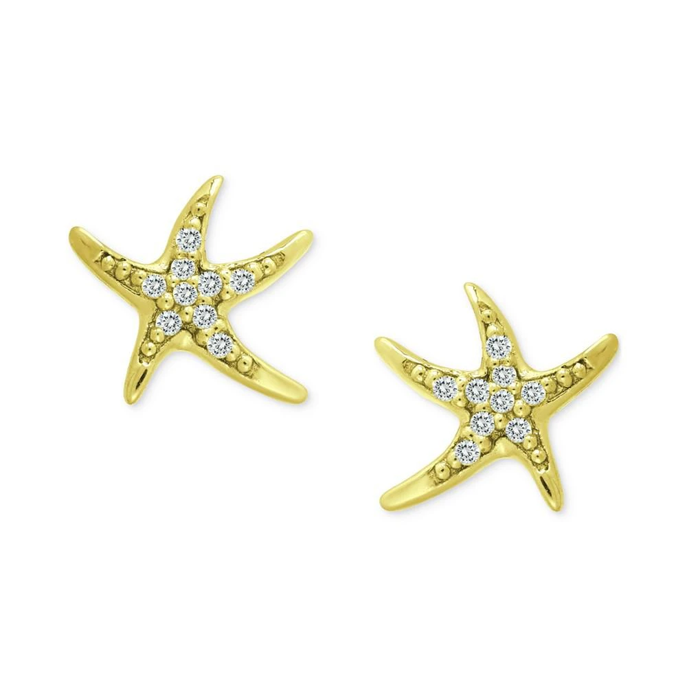 商品Giani Bernini|Cubic Zirconia Starfish Stud Earrings in 18k Gold-Plated Sterling Silver, Created for Macy's,价格¥169,第1张图片