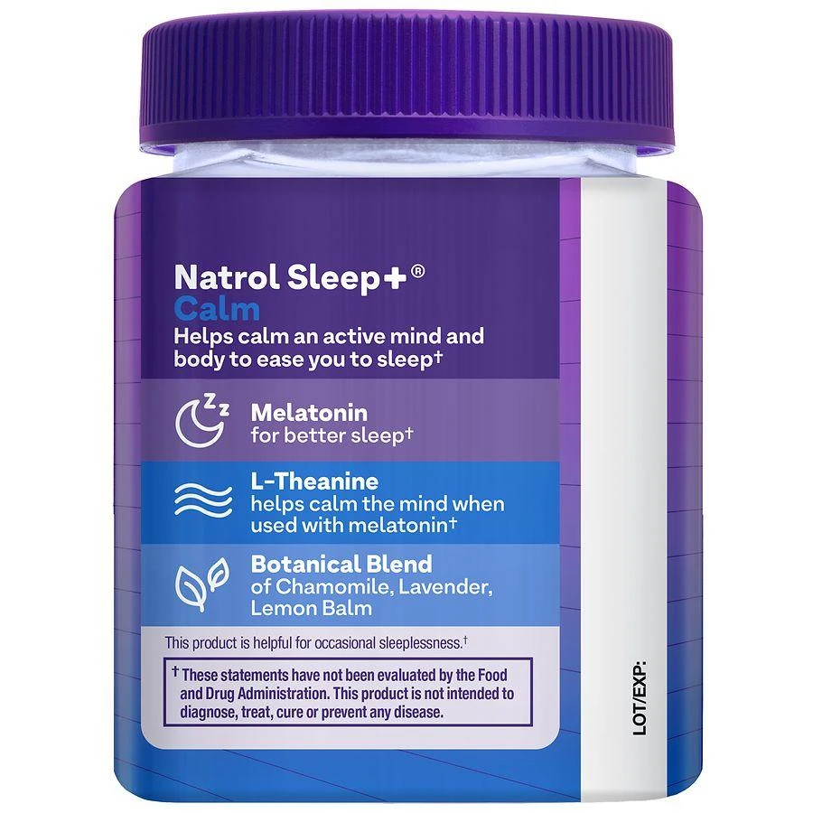 商品Natrol|Sleep+ Calm, Melatonin and L-Theanine, Gummies Strawberry,价格¥149,第5张图片详细描述
