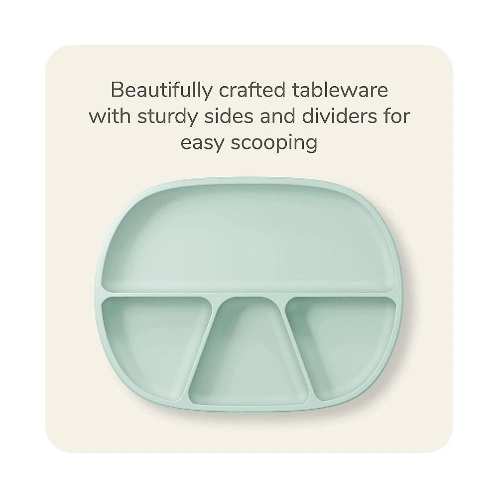 商品NUK|4 Piece Silicone Baby Tableware Set, Plate, Bowl, Cup and Spoon,价格¥373,第3张图片详细描述