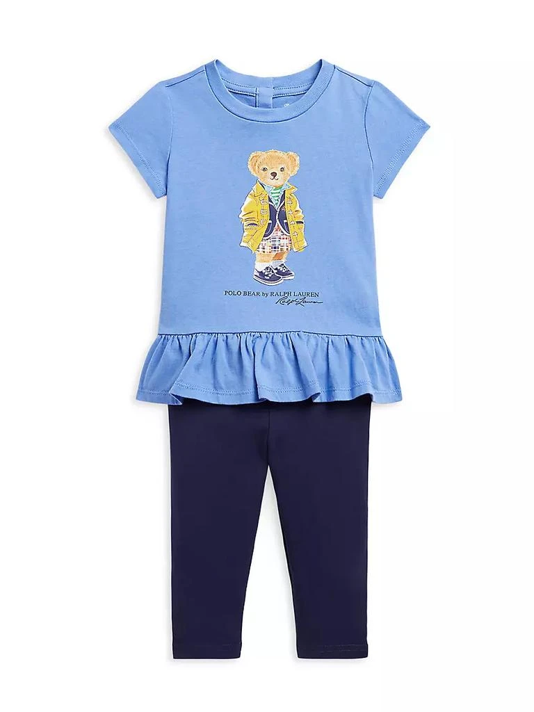 商品Ralph Lauren|Baby Girl's 2-Piece Peplum T-Shirt & Leggings Set,价格¥213,第1张图片