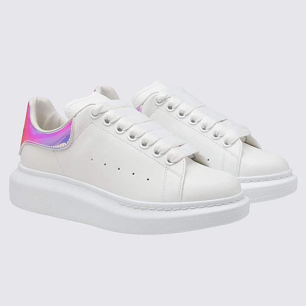 商品Alexander McQueen|ALEXANDER MCQUEEN WHITE LEATHER OVERSIZED SNEAKERS,价格¥3499,第2张图片详细描述