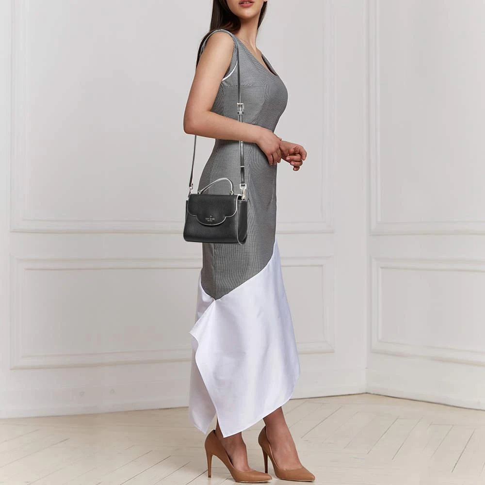 商品[二手商品] Kate Spade|Kate Spade Black Leather Makayla Mini Top Handle Bag,价格¥936,第2张图片详细描述