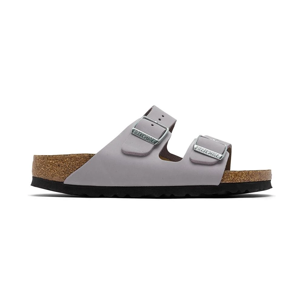 商品Birkenstock|Women's Arizona Nubuck Leather Soft Footbed Sandals from Finish Line,价格¥561,第2张图片详细描述