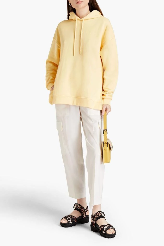 商品Ganni|Embroidered cotton-blend fleece hoodie,价格¥334,第2张图片详细描述