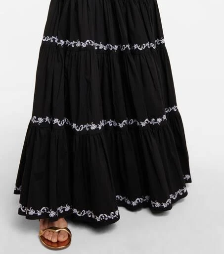 商品CAROLINE CONSTAS|Peasant cotton-blend maxi skirt,价格¥2540,第5张图片详细描述