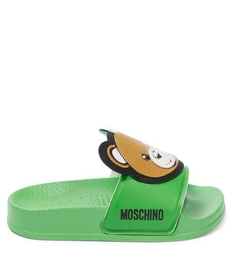 商品Moschino|Logo rubber slides,价格¥508,第4张图片详细描述