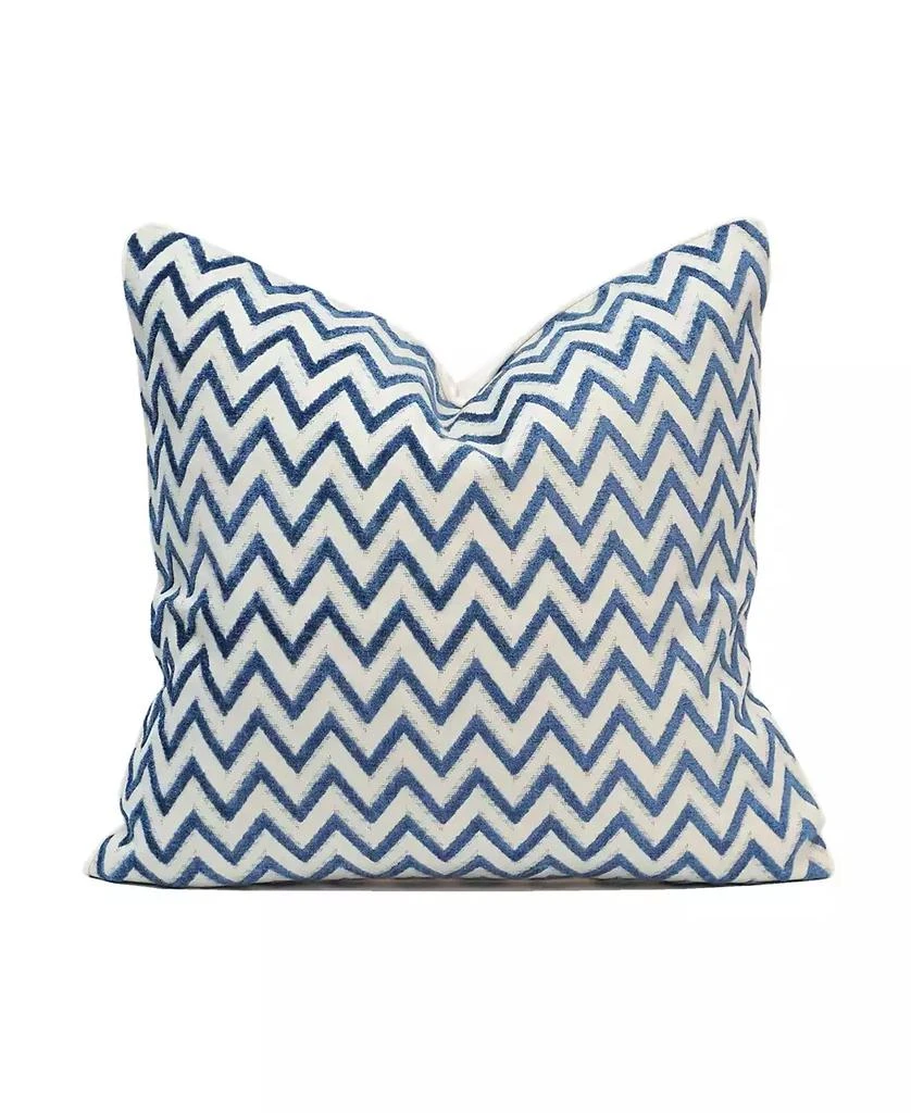 商品Millihome|Chevron Cut Velvet Decorative Pillow, 20" x 20",价格¥302,第1张图片