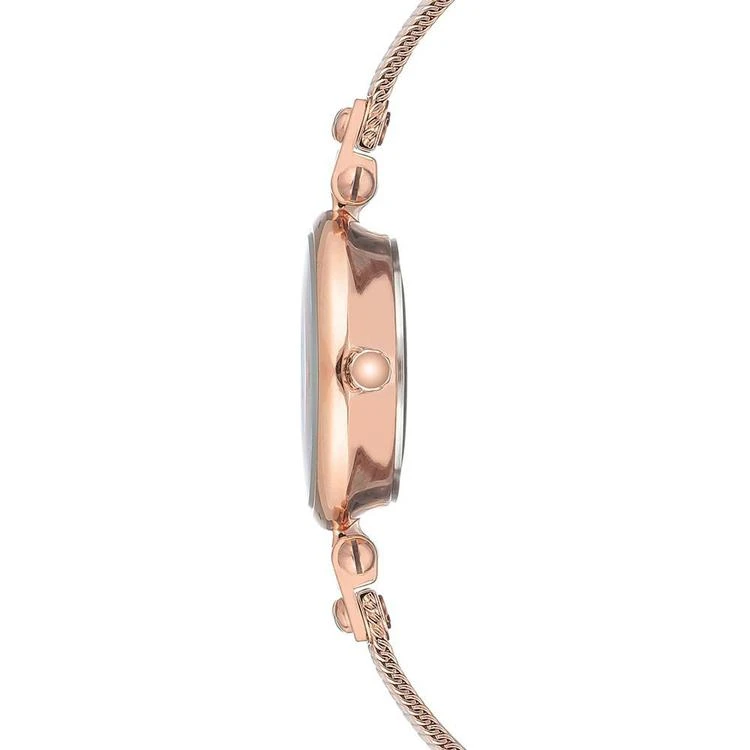 商品Anne Klein|Women's Diamond-Accent Rose Gold-Tone Stainless Steel Mesh Bracelet Watch 26mm,价格¥630,第2张图片详细描述