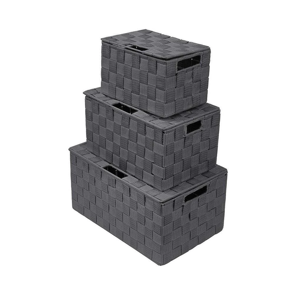 商品Sorbus|Weave Stackable Basket, Set of 3,价格¥449,第1张图片