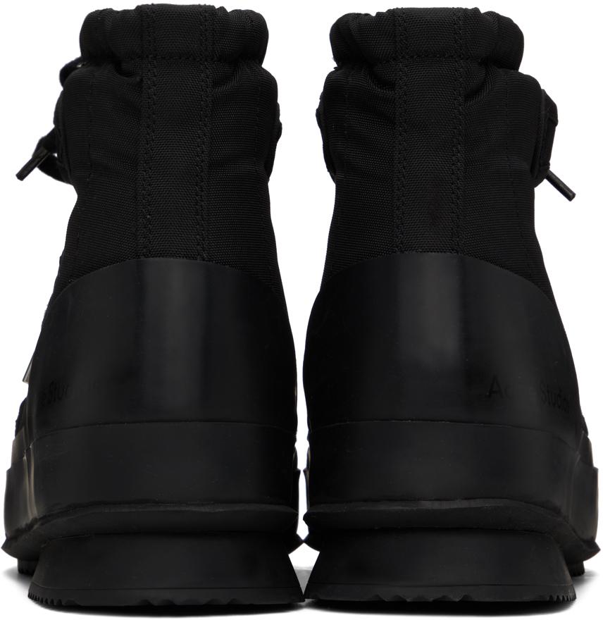Black Lace-Up Ankle Boots商品第2张图片规格展示