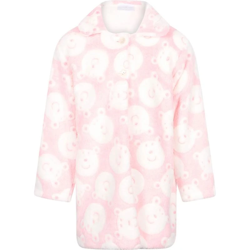 商品Story Loris|Teddies print terry bathrobe and pajamas set in pink and white,价格¥2005,第2张图片详细描述