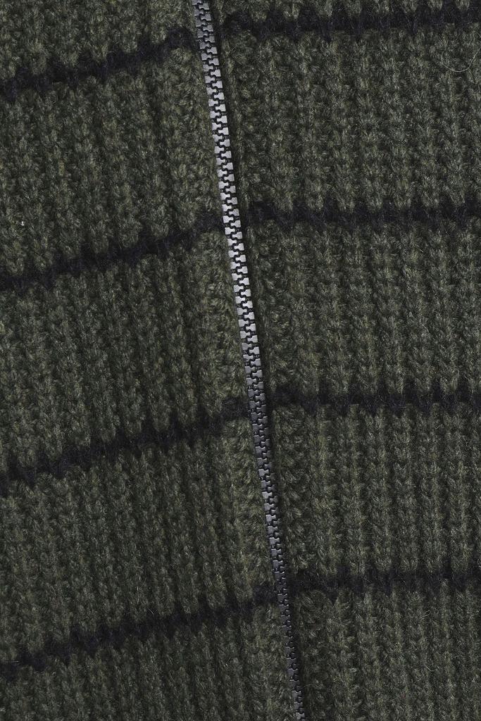 Bead-embellished striped cashmere cardigan商品第4张图片规格展示