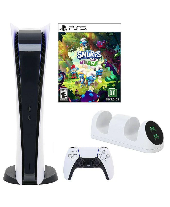 商品SONY|PlayStation 5 Digital Console with The Smurfs Game and Dock,价格¥5293,第1张图片详细描述