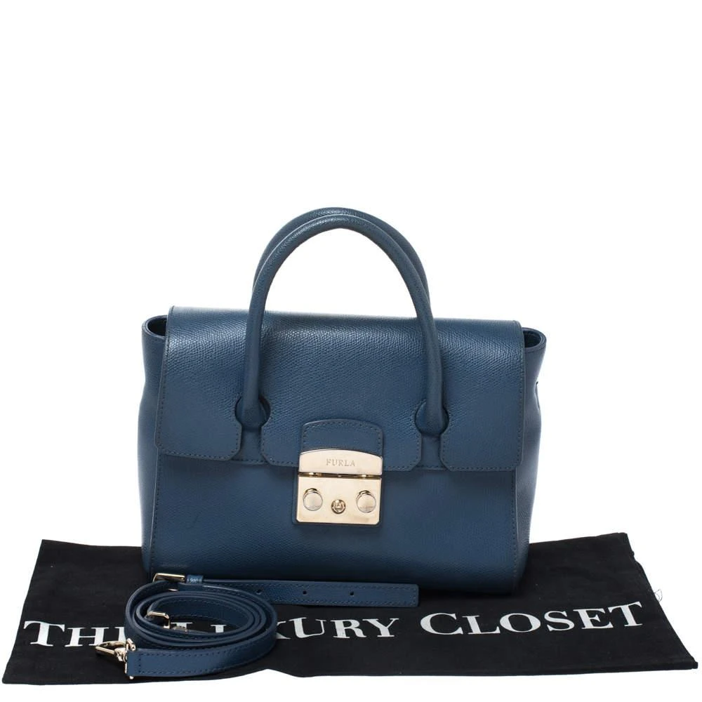Furla Blue Leather Metropolis Satchel 商品