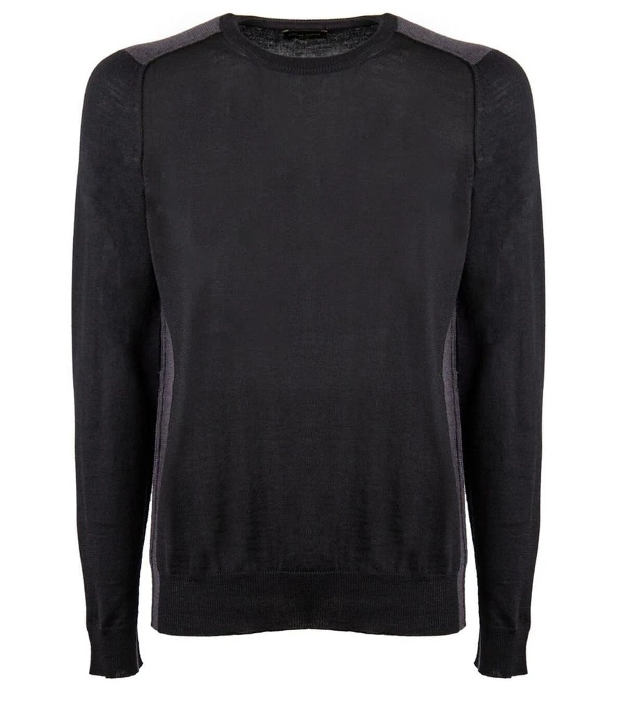 商品ROBERTO COLLINA|Roberto Collina Mens Black Wool Sweater,价格¥2161,第1张图片