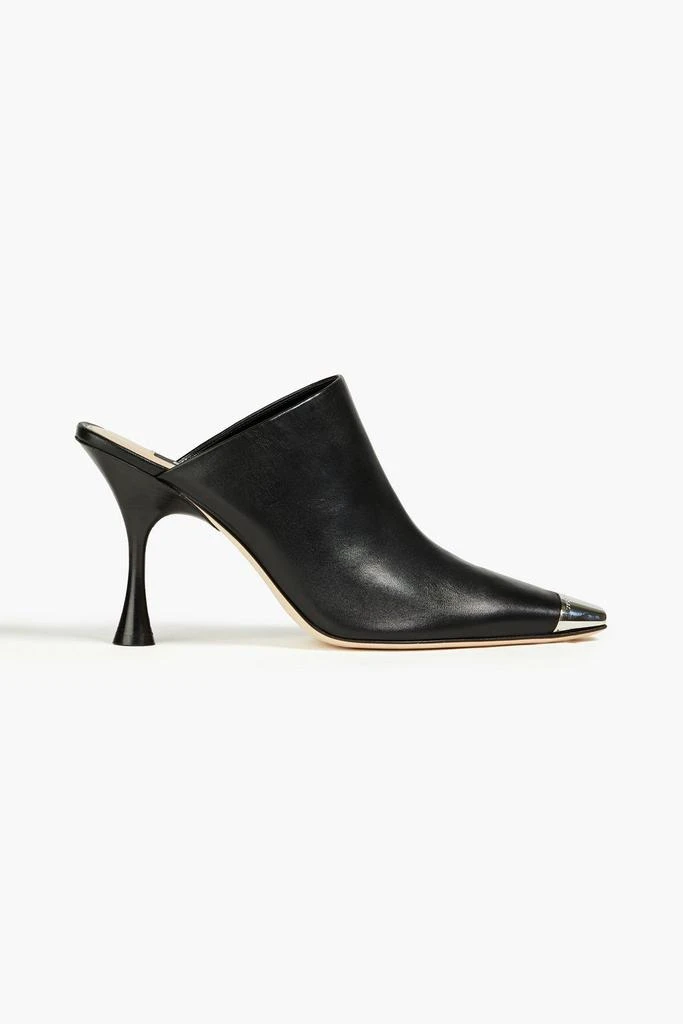 商品Sergio Rossi|Logo-embellished leather mules,价格¥2933,第1张图片