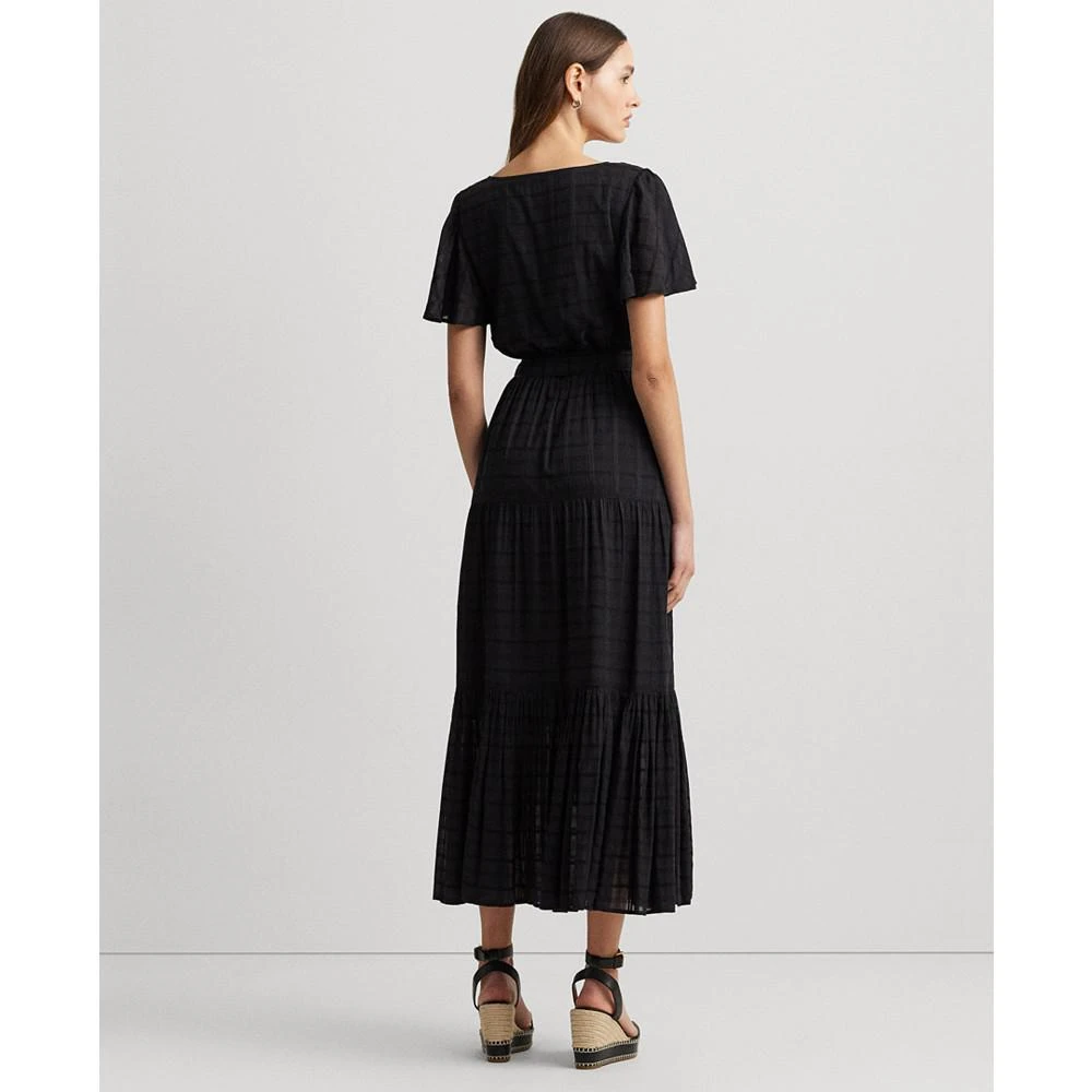 商品Ralph Lauren|Women's Shadow-Gingham Belted Cotton-Blend Dress,价格¥608,第2张图片详细描述