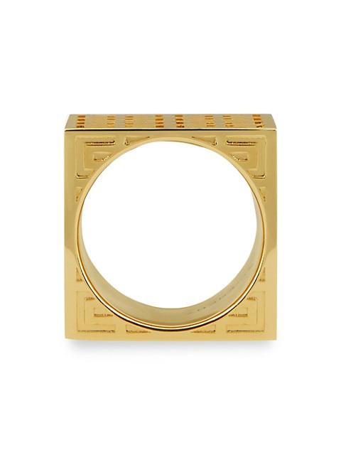 G Square Monogram Goldtone Pendant Necklace商品第3张图片规格展示