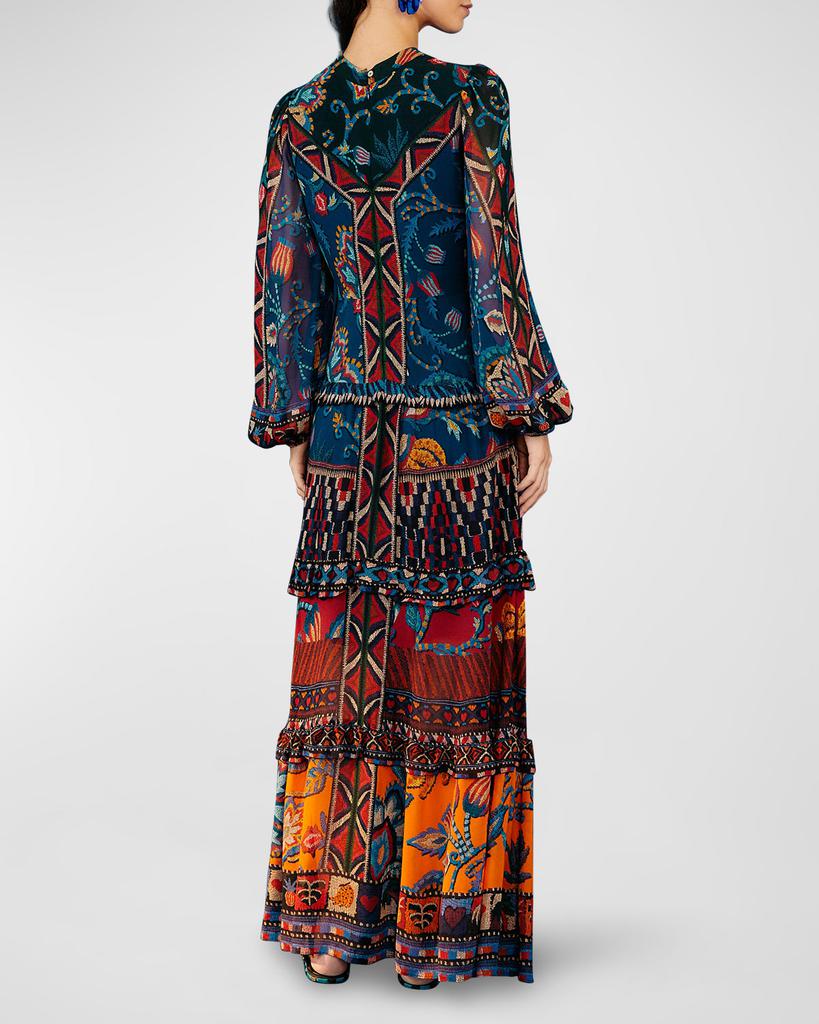 Ainika Tapestry Tiered Maxi Dress商品第4张图片规格展示
