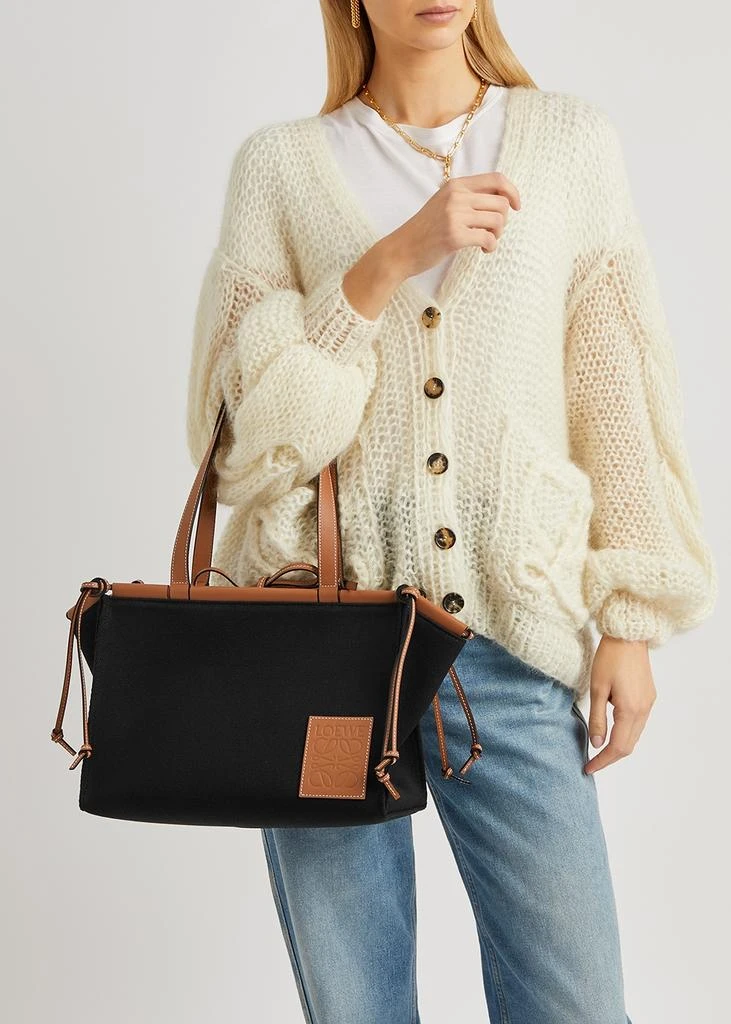 商品Loewe|Cushion small black canvas tote,价格¥8788,第5张图片详细描述